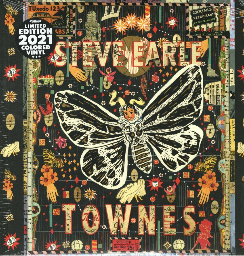 STEVE EARLE - Townes (2021_ New Sealed Re-issued Double Coloured Vinyl LP